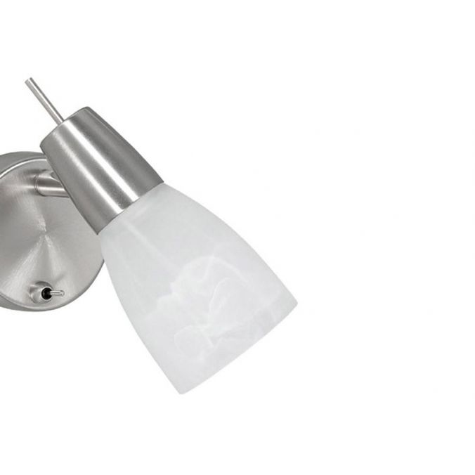 Paul Neuhaus LED-Wandleuchte, Stahl, Kippschalter, Alabasterglas, dreh und schwenkbar Black Friday
