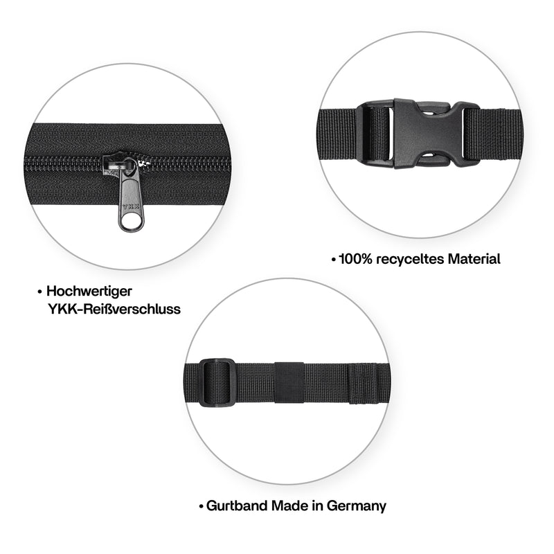 PP Berlin Bauchtasche schmal, Ripstop Stoff, Damen Herren Unisex Großer Ausverkauf