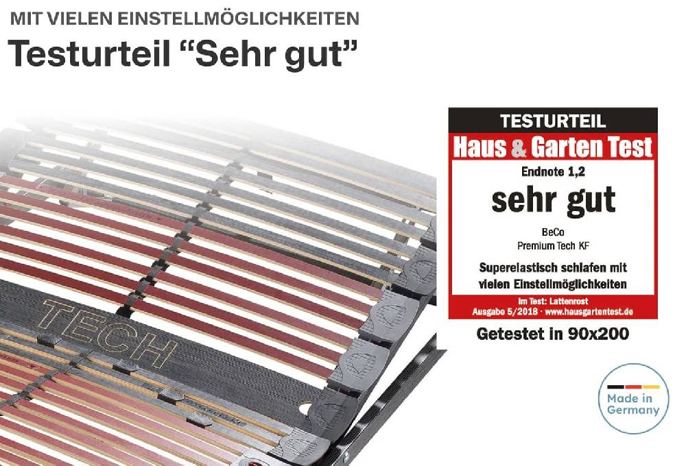 ﻿Ravensberger Matratzen Lattenrost BeCo Premium Tech 42 Verstellbar Vierteljährliche Förderung