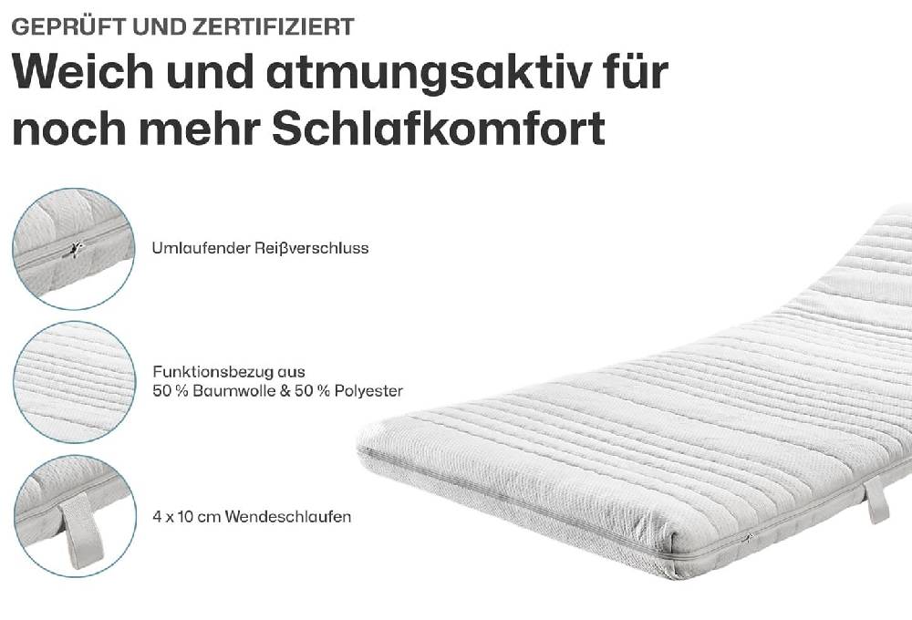 Ravensberger Matratzen Viscotopper Thermo-LUX - 9 cm 50% Rabatt für begrenzte Zeit