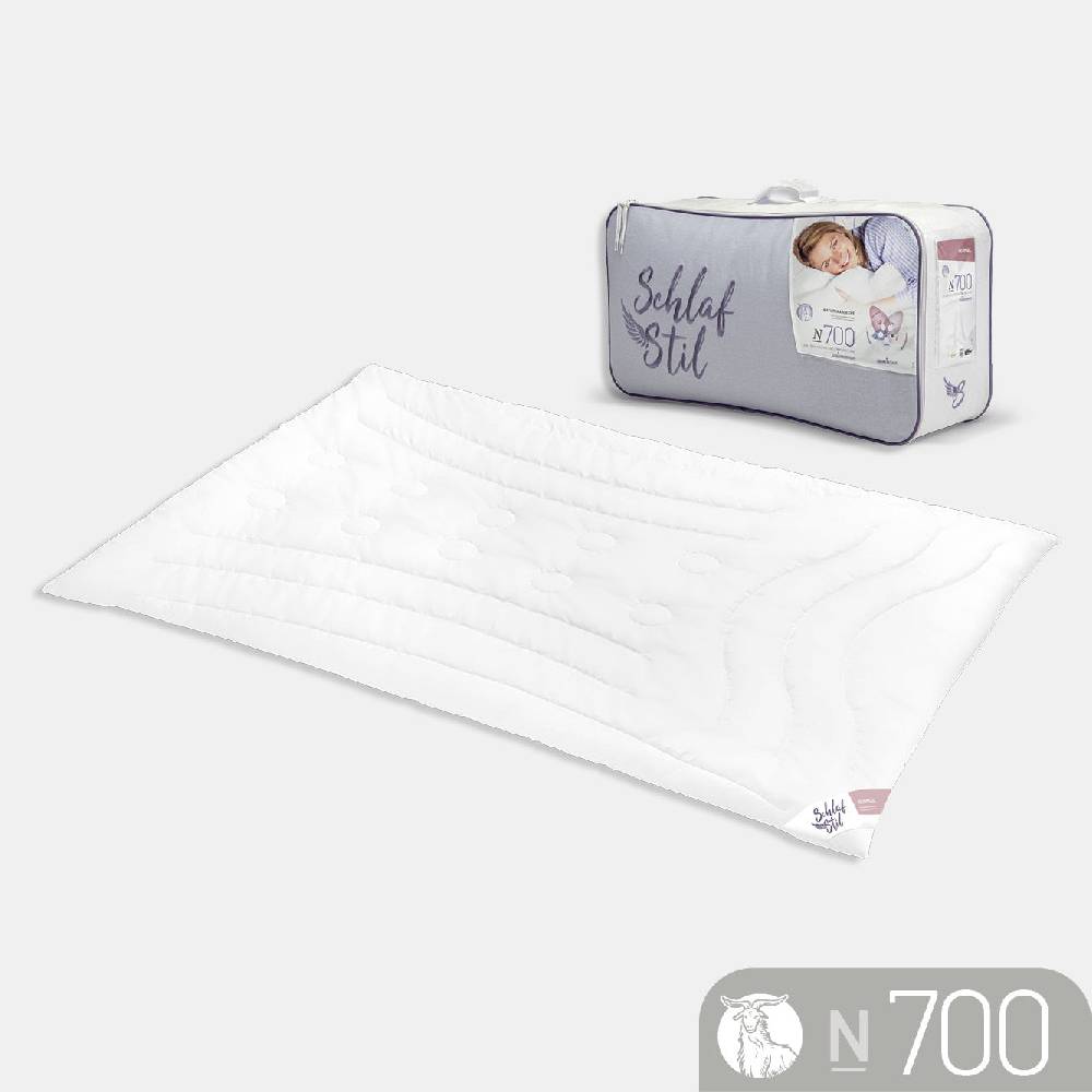 Schlafstil Cashmerebettdecke Schlafstil N700, feinster Cashmere Flaum 100 % Cashmere