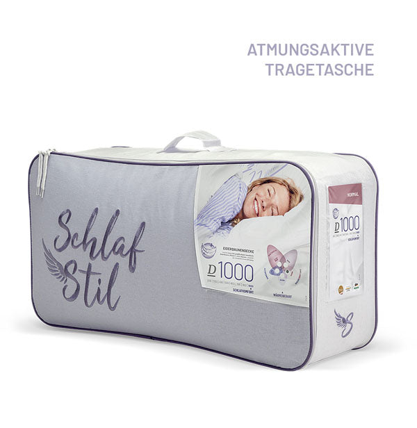 Schlafstil Eiderdaunenbettdecke Schlafstil D1000, 100 % isländische Eiderdaunen Auslauf
