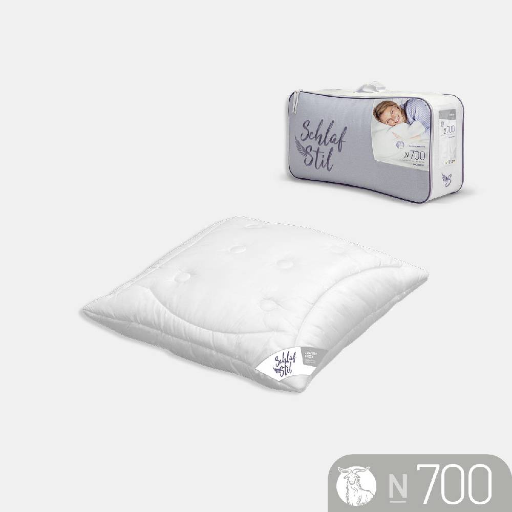 Schlafstil Cashmerekissen 3-Kammer Schlafstil N700, feinster Cashmere Flaum 100 % Cashmere