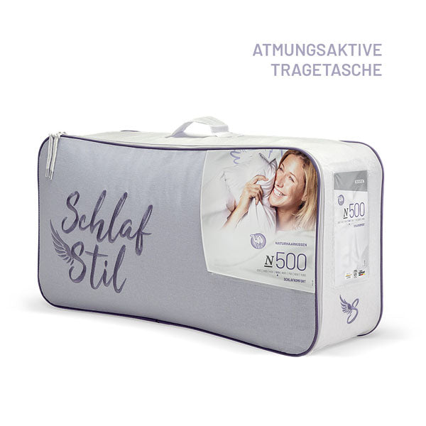 Schlafstil Kamelhaarkissen 3-Kammer Schlafstil N500, feinster Kamelhaar Flaum 100 % Kamelhaar (Außen) Tiefpreis