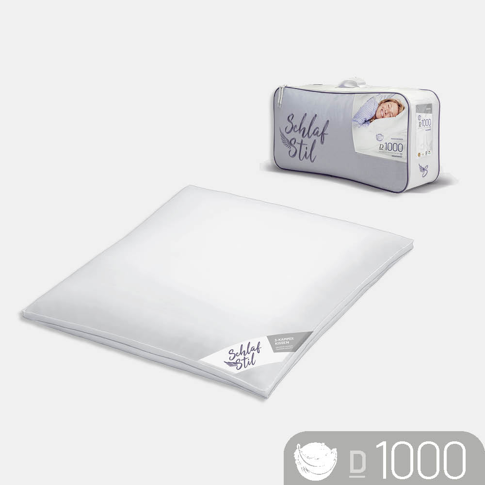 Schlafstil Gänsedaunenkissen Schlafstil D1000, 100% reine Gänsedaunen Sonderangebot der Fabrik