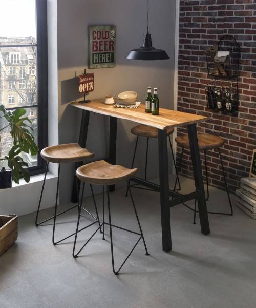 Sit Möbel Barhocker (NATURAL EDGE) 11846-01 (natur und schwarz) 50% Rabatt für begrenzte Zeit
