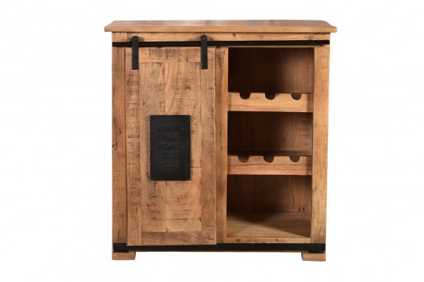 Sit Möbel Barschrank (NAMUR) 14236-01 (natur mit schwarzen Beschlägen) Outlet