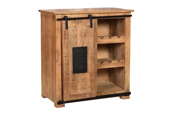 Sit Möbel Barschrank (NAMUR) 14236-01 (natur mit schwarzen Beschlägen) Outlet