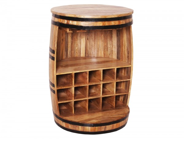 Sit Möbel Barschrank (RUSTIC) 01936-04 (natur antik mit antikschwarzen Beschlägen)