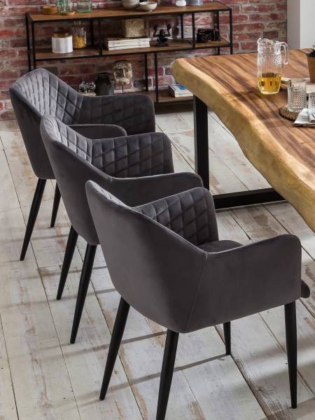 Sit Möbel Armlehnstuhl, 2er-Set (SIT & CHAIRS) 02452-21 (Gestell Stahl, Bezug Samt) Online Outlet