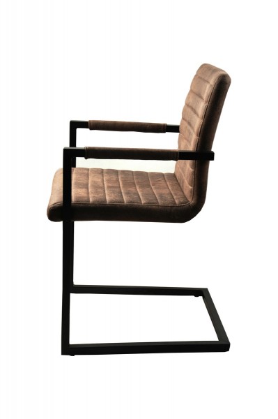 Sit Möbel Armlehnstuhl, 2er-Set (SIT & CHAIRS) 02497-30 (Bezug braun, Gestell antikschwarz) Blitzangebot