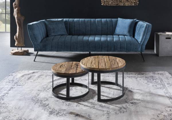 Sit Möbel 2-Satz-Tisch (ROMANTEAKA) 07996-39 (Gestell schwarz, Platte natur) Tiefpreis