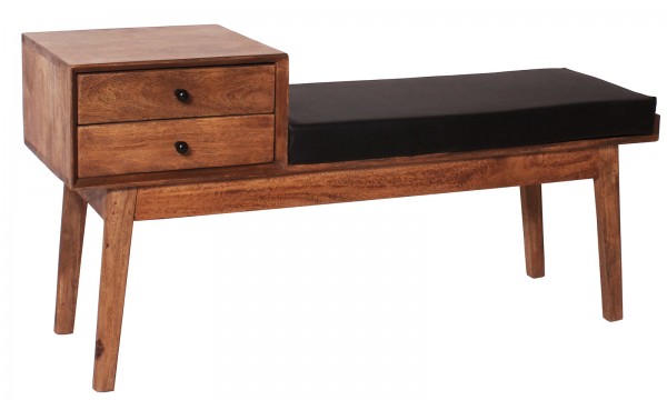Sit Möbel Bank (MID CENTURY) 11616-01 (natur mit schwarzen Schubladen)