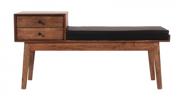 Sit Möbel Bank (MID CENTURY) 11616-01 (natur mit schwarzen Schubladen) Versandkostenfrei