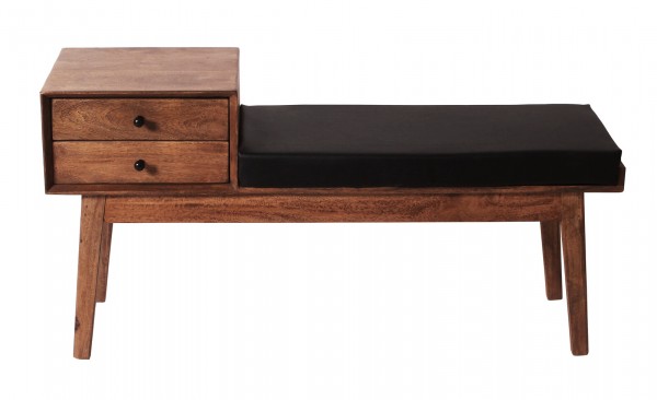 Sit Möbel Bank (MID CENTURY) 11616-01 (natur mit schwarzen Schubladen) Versandkostenfrei
