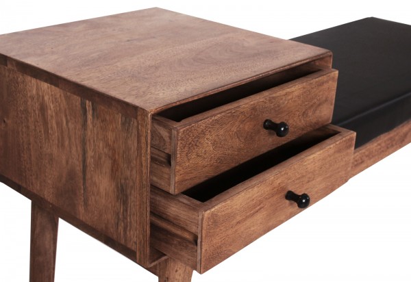 Sit Möbel Bank (MID CENTURY) 11616-01 (natur mit schwarzen Schubladen) Versandkostenfrei