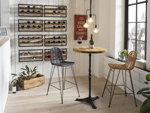 Sit Möbel Barhocker (RATTAN) 05328-04 (natur, Gestell antikschwarz) Exklusivangebot
