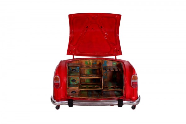Sit Möbel Barschrank (THIS & THAT) 01054-43 (Rahmen rot, Regale bunt) Top Angebot