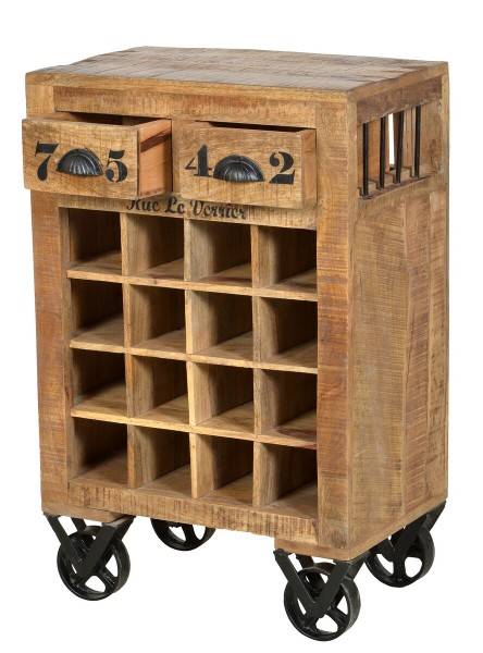 Sit Möbel Wein-Kommode (RUSTIC) 01937-04 (natur antik mit antikschwarzen Beschlägen) Zeitlich begrenztes Angebot