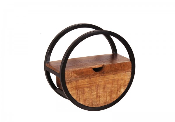 Sit Möbel Wandregal, 1 Schublade (SIDNEY) 14367-01 (natur, schwarz) Tiefpreis
