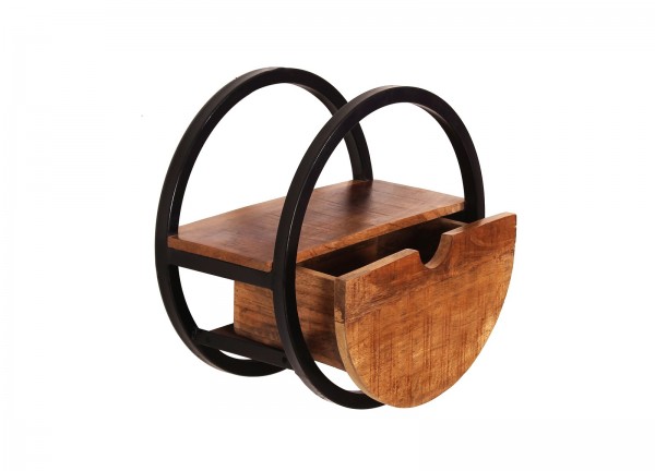 Sit Möbel Wandregal, 1 Schublade (SIDNEY) 14367-01 (natur, schwarz) Tiefpreis