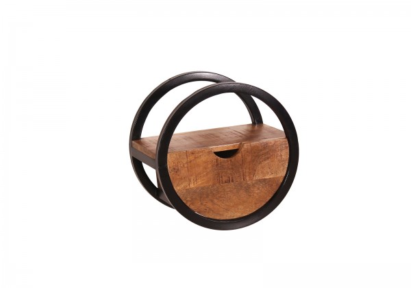 Sit Möbel Wandregal, 1 Schublade (SIDNEY) 14368-01 (natur, schwarz) Super Sparpreis