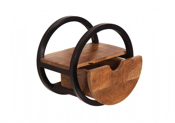 Sit Möbel Wandregal, 1 Schublade (SIDNEY) 14368-01 (natur, schwarz) Super Sparpreis
