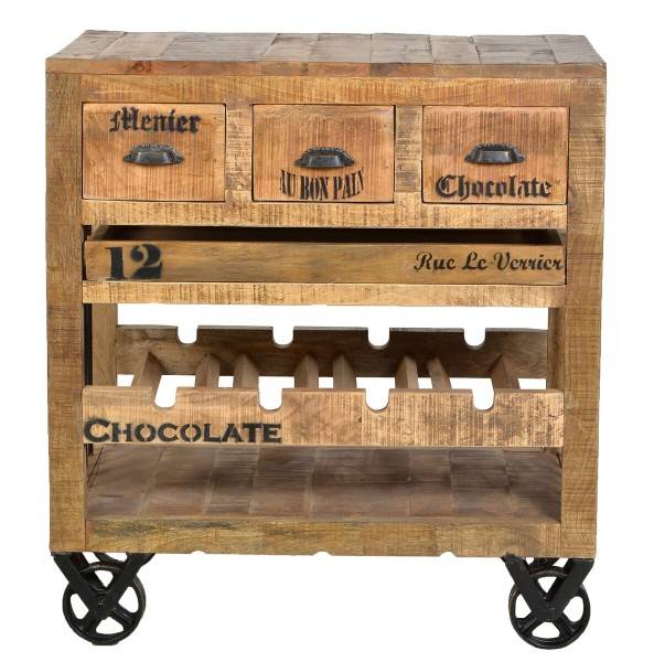 Sit Möbel Wein-Kommode (RUSTIC) 01987-04 (natur antik mit antikschwarzen Beschlägen) Bis zu 60% Rabatt