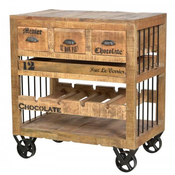 Sit Möbel Wein-Kommode (RUSTIC) 01987-04 (natur antik mit antikschwarzen Beschlägen) Bis zu 60% Rabatt