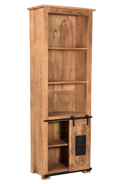 Sit Möbel Bücherschrank (NAMUR) 14208-01 (natur mit schwarzen Beschlägen) im Angebot