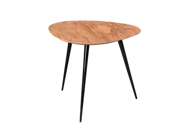 Sit Möbel Beistelltisch 40 x 37 cm (THIS & THAT) 01053-18 (Platte natur, Beine schwarz)