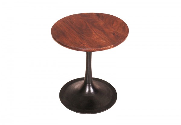 Sit Möbel Beistelltisch 40x40 cm (TOM TAILOR) 12882-01 (Platte antikbraun, Sockel schwarz)