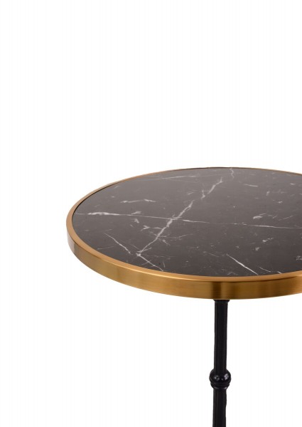 Sit Möbel Bistro-Tisch, 57 cm rund (THIS & THAT) 09997-11 (Platte schwarz mit Messing, Gestell schwarz) Top Angebot