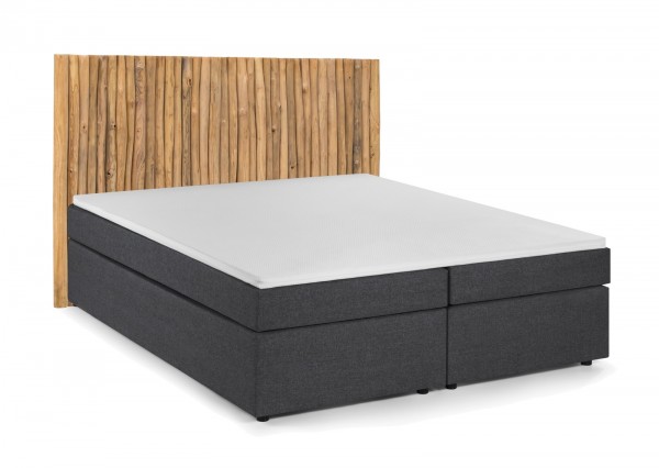 Sit Möbel Boxspringbett mit Kopfteil aus Ästen (THIS & THAT) 18006-02 (dunkelgrau, natur) Exklusive Angebote