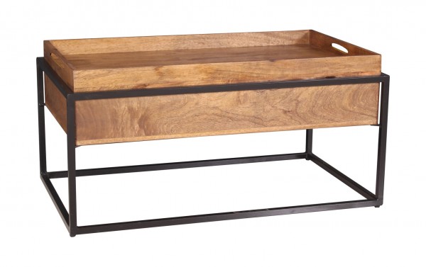 Sit Möbel Couchtisch (PANAMA) 09251-01 (natur mit antikschwarz) Kostenloser Versand