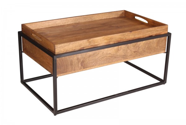 Sit Möbel Couchtisch (PANAMA) 09251-01 (natur mit antikschwarz) Kostenloser Versand