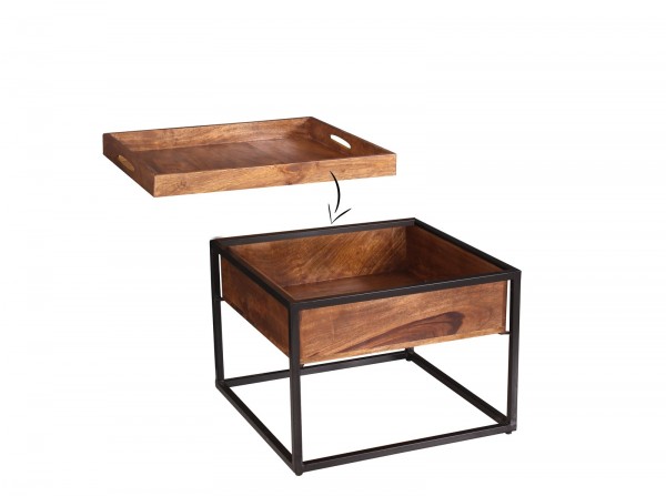 Sit Möbel Couchtisch (PANAMA) 09252-01 (natur mit antikschwarz) Limitierter Zeitrabatt