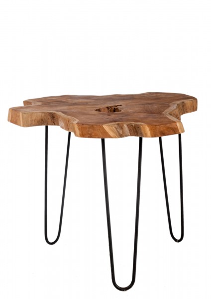 Sit Möbel Couchtisch (ROMANTEAKA) 07996-07 (natur, Gestell antikschwarz)
