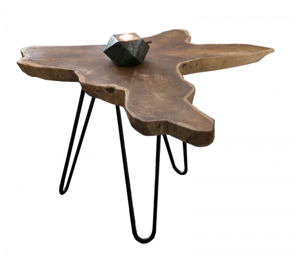 Sit Möbel Couchtisch (ROMANTEAKA) 07996-46 (Platte natur, Gestell antikschwarz)
