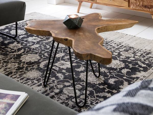Sit Möbel Couchtisch (ROMANTEAKA) 07996-46 (Platte natur, Gestell antikschwarz) Begrenztes Angebot