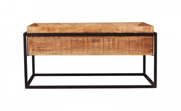 Sit Möbel Couchtisch 100x60 cm (SIDNEY) 14351-01 (natur, schwarz)