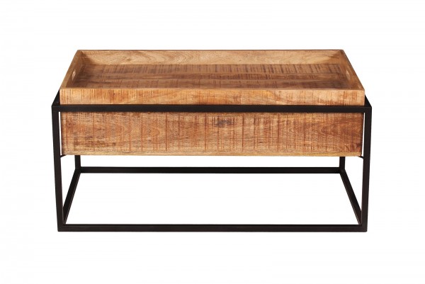 Sit Möbel Couchtisch 100x60 cm (SIDNEY) 14351-01 (natur, schwarz) Online Shopping