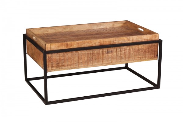 Sit Möbel Couchtisch 100x60 cm (SIDNEY) 14351-01 (natur, schwarz) Online Shopping