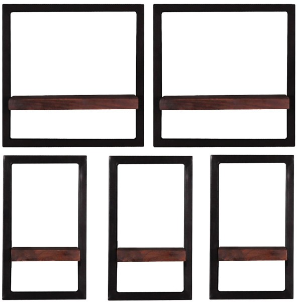 Sit Möbel Wandregal-Set, 5-teilig (ALMIRAH) 05100-17 (braun, schwarz) Meist gekauft