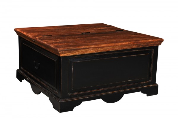 Sit Möbel Couchtischtruhe (CORSICA) 05894-11 (schwarz mit honigfarbiger Deckplatte) Kostenloser Versand