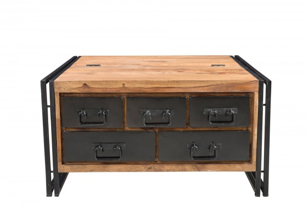 Sit Möbel Couchtischtruhe (PANAMA) 09294-01 (natur mit antikschwarz) Fabrik Onlineshop