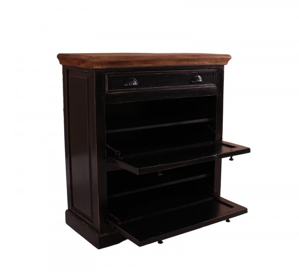 Sit Möbel Dielen-Set (CORSICA) 18000-30 (schwarz mit honigfarbiger Deckplatte) Cyber Monday