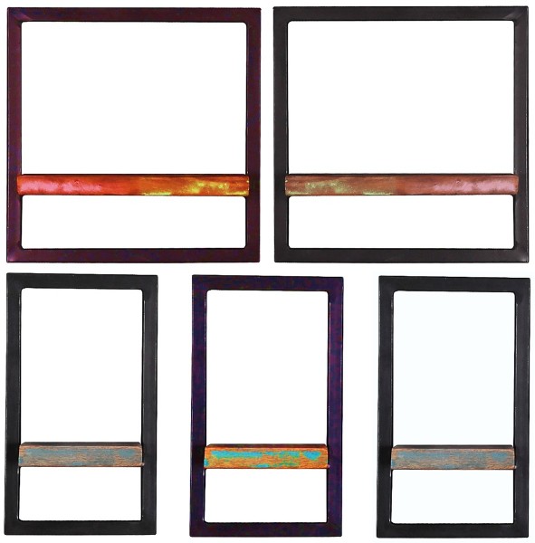 Sit Möbel Wandregal-Set, 5-teilig (RIVERBOAT) 09101-17 (bunt, schwarz) Top Angebot
