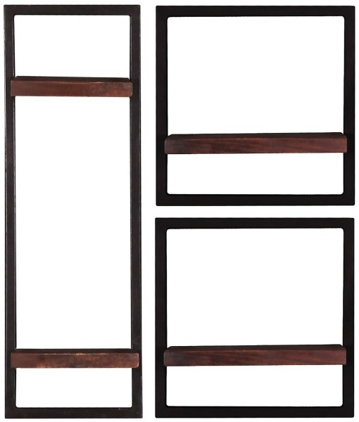 Sit Möbel Wandregal-Set, 3-teilig (ALMIRAH) 05100-07 (braun, schwarz) im Angebot