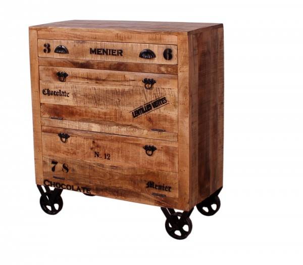 Sit Möbel Dielen-Set (RUSTIC) 18000-50 (natur antik mit antikschwarzen Beschlägen) Black Friday Preise